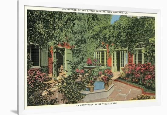 Courtyard of Little Theatre, New Orleans, Louisiana-null-Framed Art Print