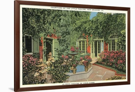 Courtyard of Little Theatre, New Orleans, Louisiana-null-Framed Art Print