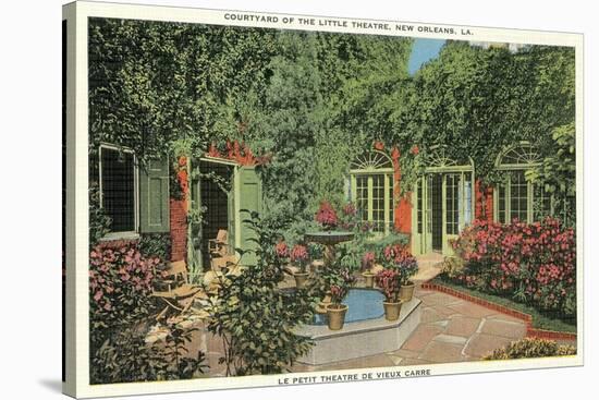 Courtyard of Little Theatre, New Orleans, Louisiana-null-Stretched Canvas