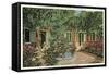 Courtyard of Little Theatre, New Orleans, Louisiana-null-Framed Stretched Canvas