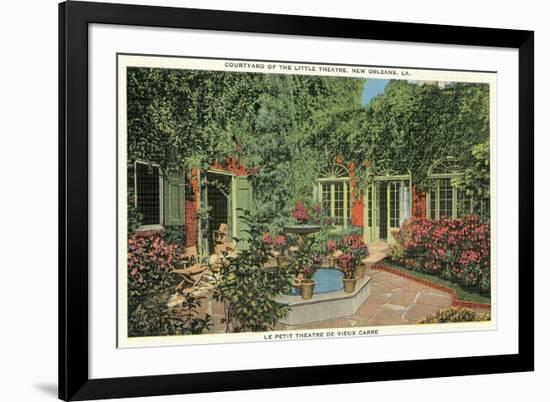 Courtyard of Little Theatre, New Orleans, Louisiana-null-Framed Art Print