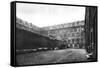 Courtyard of Saint Lazare Women's Prison, Paris, 1931-Ernest Flammarion-Framed Stretched Canvas