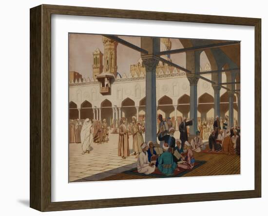 Courtyard of the Al-Azhar Mosque and University, Cairo, 1928-Ivan Yakovlevich Bilibin-Framed Giclee Print