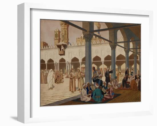 Courtyard of the Al-Azhar Mosque and University, Cairo, 1928-Ivan Yakovlevich Bilibin-Framed Giclee Print