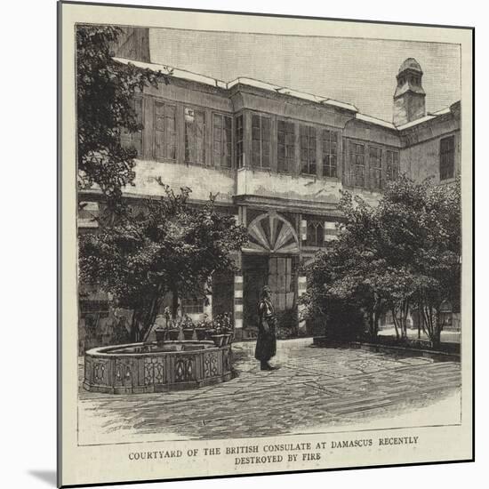 Courtyard of the British Consulate at Damascus Recently Destroyed-null-Mounted Giclee Print