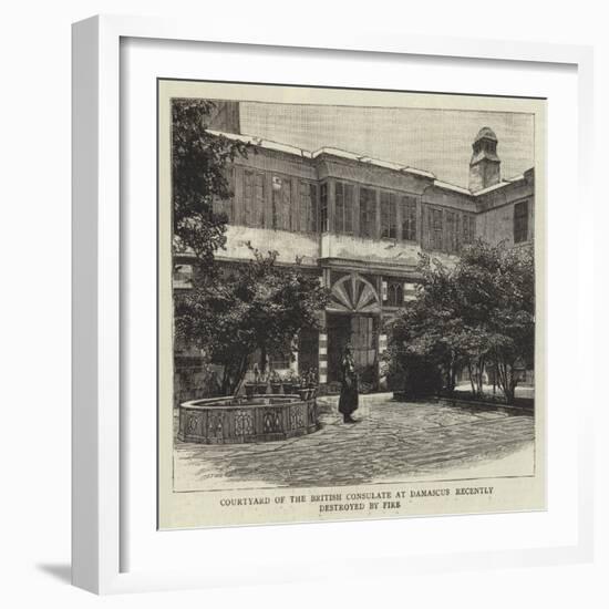 Courtyard of the British Consulate at Damascus Recently Destroyed-null-Framed Giclee Print