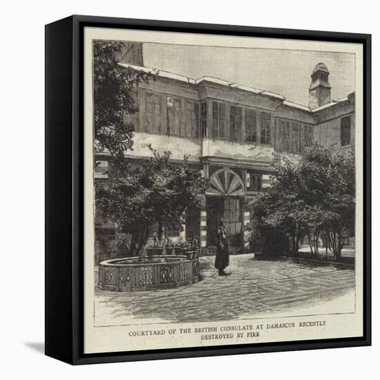 Courtyard of the British Consulate at Damascus Recently Destroyed-null-Framed Stretched Canvas