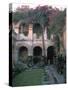 Courtyard of the Camino Real Oaxaca Hotel, Bougainvillea and Garden, Mexico-Judith Haden-Stretched Canvas