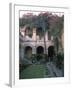 Courtyard of the Camino Real Oaxaca Hotel, Bougainvillea and Garden, Mexico-Judith Haden-Framed Premium Photographic Print