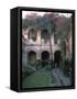 Courtyard of the Camino Real Oaxaca Hotel, Bougainvillea and Garden, Mexico-Judith Haden-Framed Stretched Canvas