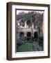 Courtyard of the Camino Real Oaxaca Hotel, Bougainvillea and Garden, Mexico-Judith Haden-Framed Photographic Print