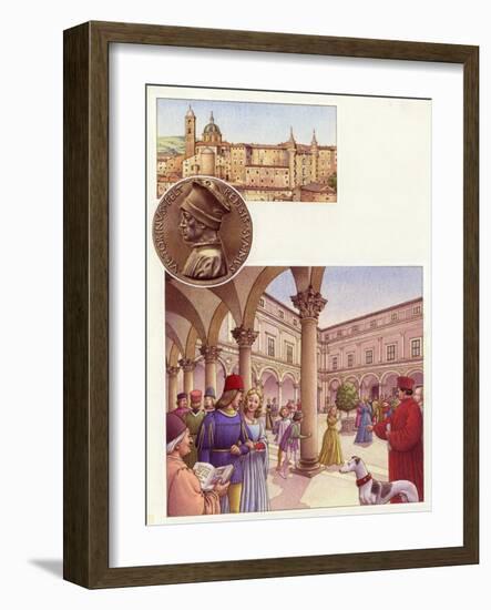 Courtyard of the Ducal Palace at Urbino-Pat Nicolle-Framed Giclee Print