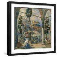 Courtyard of the Sultan Bayezid Mosque in Constantinople-Amedeo Preziosi-Framed Giclee Print