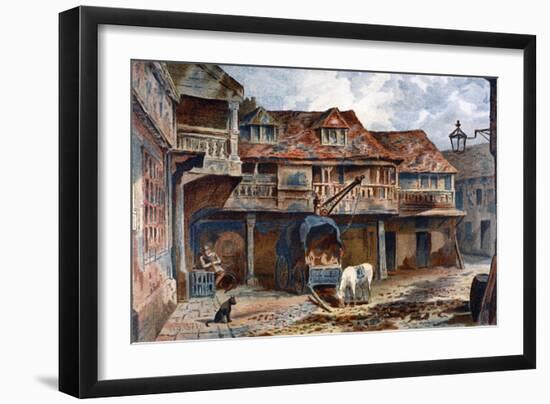 Courtyard of the Tabard Inn, Borough High Street, Southwark, London, 1871-JS Virtue-Framed Giclee Print