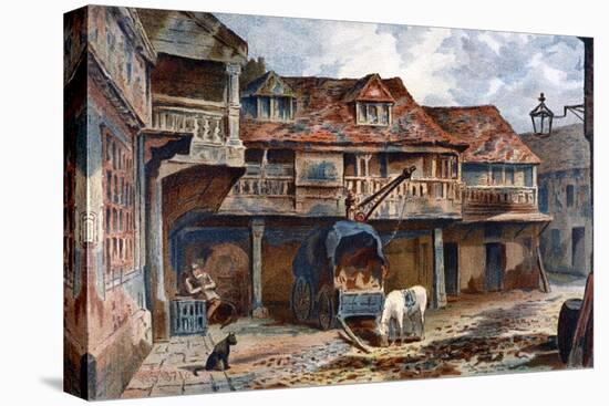 Courtyard of the Tabard Inn, Borough High Street, Southwark, London, 1871-JS Virtue-Stretched Canvas