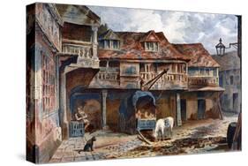 Courtyard of the Tabard Inn, Borough High Street, Southwark, London, 1871-JS Virtue-Stretched Canvas