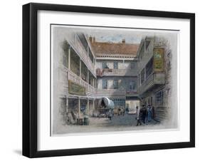 Courtyard of the White Hart Inn, Borough High Street, Southwark, London, C1860-Charles Wilkinson-Framed Giclee Print