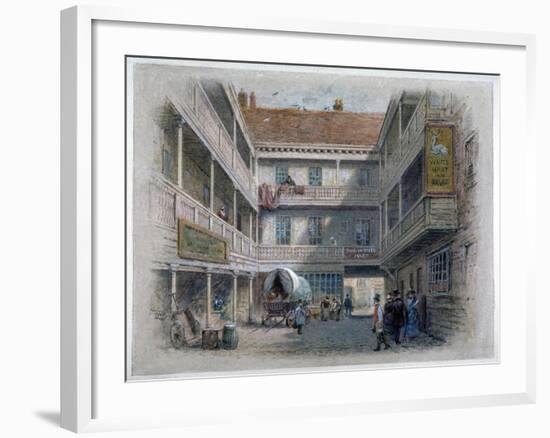 Courtyard of the White Hart Inn, Borough High Street, Southwark, London, C1860-Charles Wilkinson-Framed Giclee Print