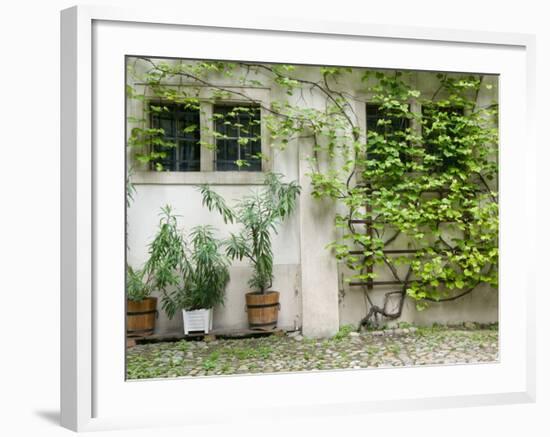 Courtyard off Psoriases, Graz, Styria, Austria-Walter Bibikow-Framed Photographic Print