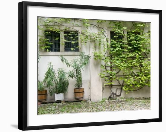 Courtyard off Psoriases, Graz, Styria, Austria-Walter Bibikow-Framed Photographic Print