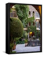 Courtyard, San Miguel De Allende, Mexico-Alice Garland-Framed Stretched Canvas