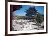 Courtyard View with White Marble Balustrades at Mufu Wood Mansion, Lijiang, Yunnan, China, Asia-Andreas Brandl-Framed Photographic Print