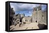 Courtyard Viewed from Western Ramparts, Detail from the Castle of Vitre, Brittany, France-null-Framed Stretched Canvas