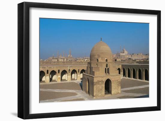 Courtyard with 13th Century Fountain, Mosque of Ahmad Ibn Tulun-null-Framed Giclee Print