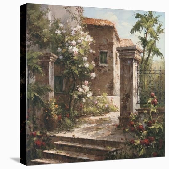 Courtyard With Flowers-Gabriela-Stretched Canvas