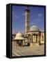 Courtyard with Fountains and Minaret Beyond, Jami'A Zaqarieh Grand Mosque, Aleppo, Syria-Eitan Simanor-Framed Stretched Canvas