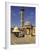 Courtyard with Fountains and Minaret Beyond, Jami'A Zaqarieh Grand Mosque, Aleppo, Syria-Eitan Simanor-Framed Photographic Print