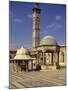 Courtyard with Fountains and Minaret Beyond, Jami'A Zaqarieh Grand Mosque, Aleppo, Syria-Eitan Simanor-Mounted Photographic Print