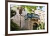 Courtyard with Maltese Balcony and Trees-Eleanor Scriven-Framed Photographic Print