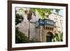 Courtyard with Maltese Balcony and Trees-Eleanor Scriven-Framed Photographic Print