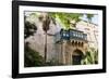 Courtyard with Maltese Balcony and Trees-Eleanor Scriven-Framed Photographic Print