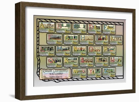 Cousin Chatterbox's Railway Alphabet-null-Framed Art Print