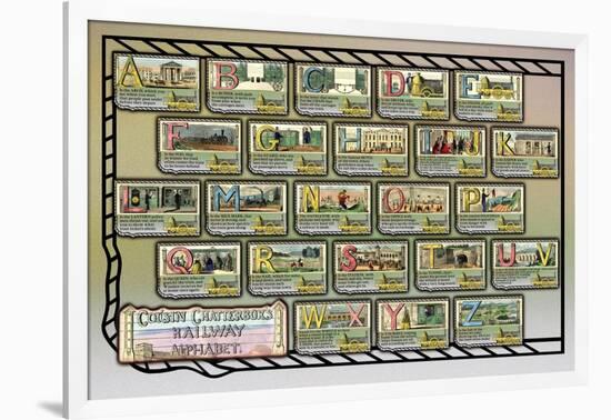 Cousin Chatterbox's Railway Alphabet-null-Framed Art Print