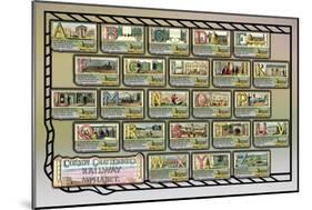 Cousin Chatterbox's Railway Alphabet-null-Mounted Premium Giclee Print