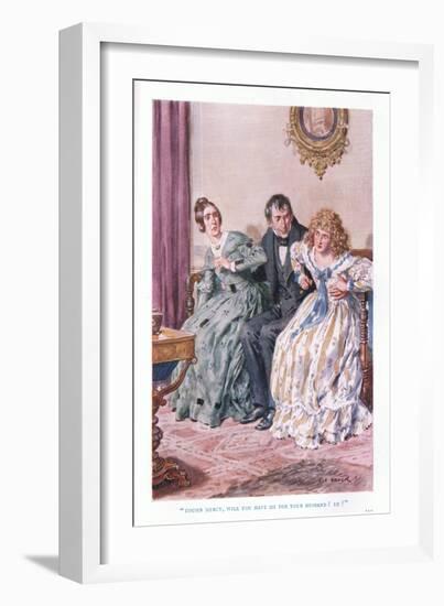 "Cousin Mercy, Will You Have Me for Your Husband? Eh?"-Charles Edmund Brock-Framed Giclee Print