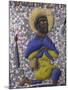 Cousin Zakka, Voodoo Pearl Flag, Port-Au-Prince, Haiti, West Indies, Central America-null-Mounted Photographic Print