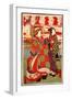 Coutesan Wearing a Heavily Embroidered Gown and Platform Clogs, Japan-null-Framed Giclee Print