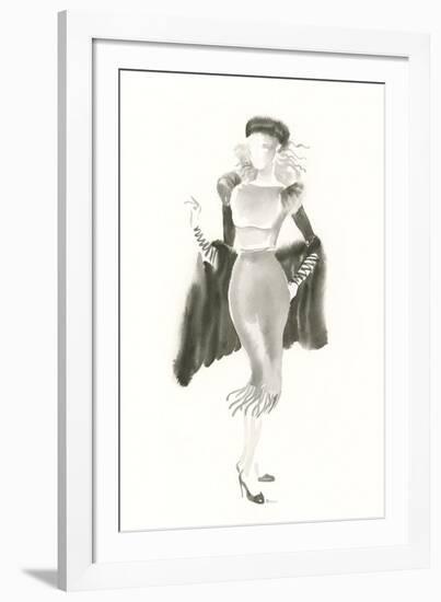 Couture Noir - Silk-Deborah Pearce-Framed Giclee Print
