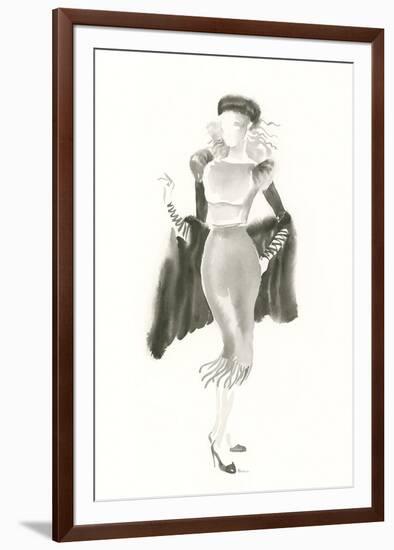 Couture Noir - Silk-Deborah Pearce-Framed Giclee Print