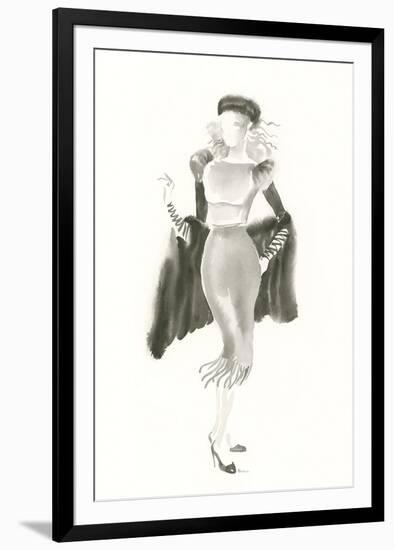 Couture Noir - Silk-Deborah Pearce-Framed Giclee Print