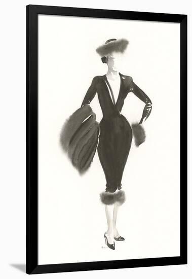 Couture Noir - Twill-Deborah Pearce-Framed Giclee Print