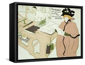 Couverture De L'Estampe Originale-Henri de Toulouse-Lautrec-Framed Stretched Canvas