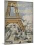 Couverture du "Figaro Exposition", 1889 avec la Tour Eiffel-Charles Garnier-Mounted Giclee Print