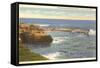 Cove, La Jolla California-null-Framed Stretched Canvas