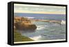 Cove, La Jolla California-null-Framed Stretched Canvas