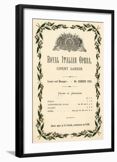 Covent Garden Advert.-null-Framed Art Print